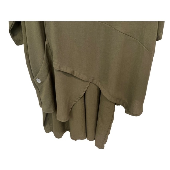 Casa Donna Plus Size Wide Leg Crop Pant Short Sleeve Top Set Rayon Linen XXL NWT - Picture 5 of 7